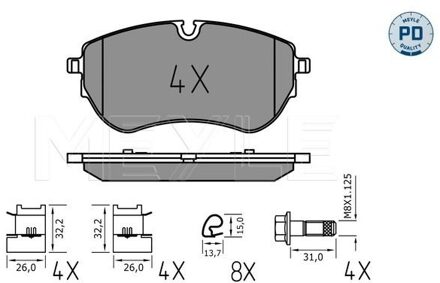 Volkswagen Remblokkenset, schijfrem 0252264420PD