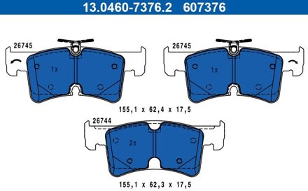 Volkswagen Remblokkenset, schijfrem 13046073762