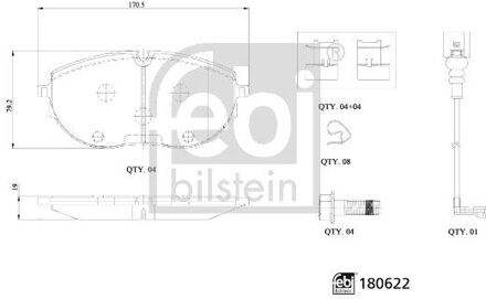 Volkswagen Remblokkenset, schijfrem 180622