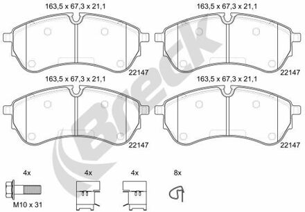 Volkswagen Remblokkenset, schijfrem 221470070300