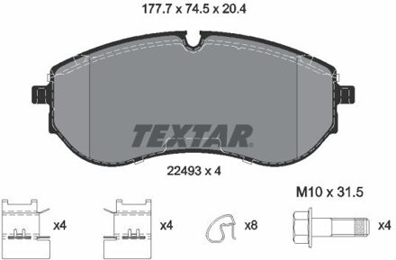 Volkswagen Remblokkenset, schijfrem 2249301