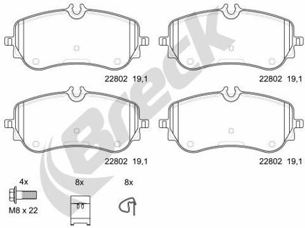 Volkswagen Remblokkenset, schijfrem 228020070300