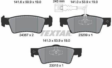 Volkswagen Remblokkenset, schijfrem 2436704