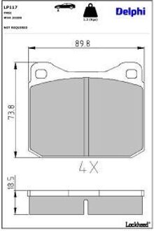 Volkswagen Remblokkenset, schijfrem LP117
