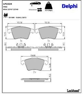 Volkswagen Remblokkenset, schijfrem LP2224