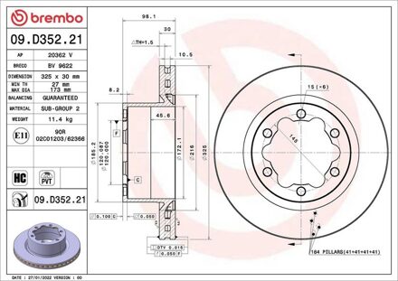 Volkswagen Remschijf 09D35221