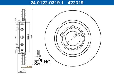 Volkswagen Remschijf 24012203191