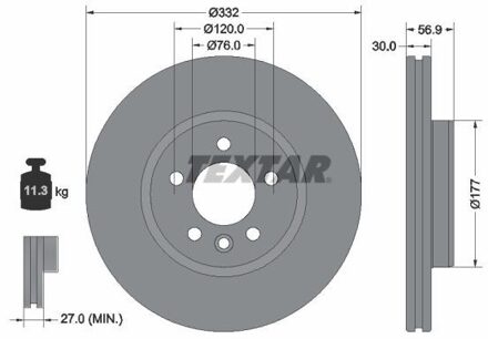 Volkswagen Remschijf 92307705