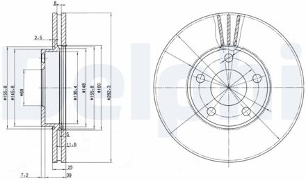 Volkswagen Remschijf BG3199