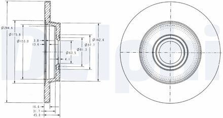 Volkswagen Remschijf BG3416