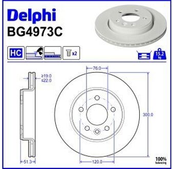 Volkswagen Remschijf BG4973C