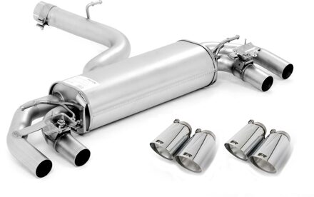 Volkswagen Remus uitlaat passend voor L+R Volkswagen Golf VII R (facelift 2017+) - Chroom / Schuin 9565171500004670SGR