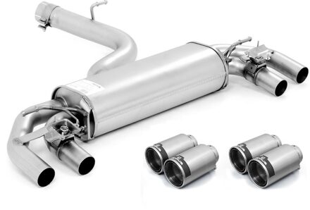 Volkswagen Remus uitlaat passend voor L+R Volkswagen Golf VII R (facelift 2017+) - Zilver / Carbon 9565171500004698CR