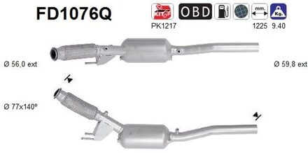 Volkswagen Roetfilter, uitlaatinstallatie FD1076Q