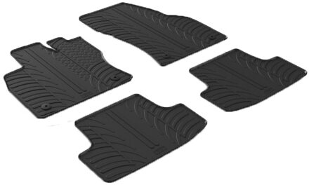 Volkswagen Rubbermatten passend voor Volkswagen T-Roc 11/2017- (T profiel 4-delig + montageclips)