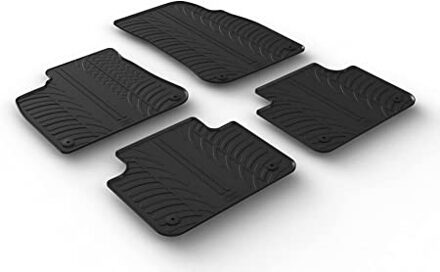 Volkswagen Rubbermatten passend voor Volkswagen Touareg 5/2018- (T profiel 4-delig + montageclips)