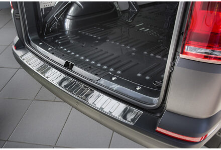 Volkswagen RVS Achterbumperprotector passend voor Volkswagen Transporter T6 2015- (met achterklep) 'Ribs'
