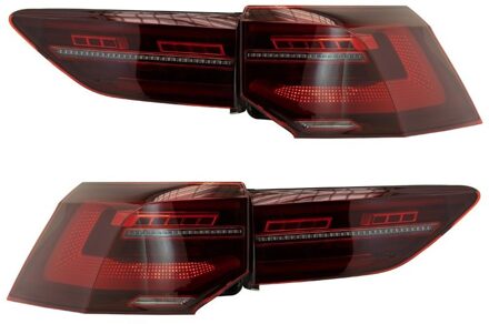 Volkswagen Set LED Achterlichten passend voor Volkswagen Golf VIII 2020- excl. Variant - Rood/Smoke - incl. Dyn DLVWR26LRSD