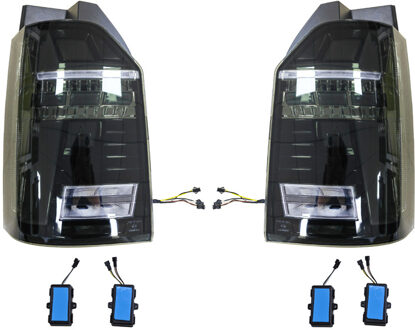 Volkswagen Set LED Achterlichten passend voor Volkswagen Transporter T6 2015-2020 (met achterklep) - Zwart - in DLVWR28LJD