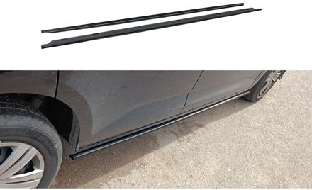 Volkswagen Set sideskirts passend voor Volkswagen Caddy V Box/MPV 2021- (ABS Glanzend zwart) DXSVW24