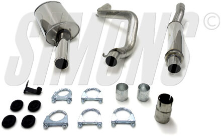 Volkswagen Simons uitlaat passend voor Volkswagen Golf/Scirocco I Hatchback 1974-1983 T29H6R