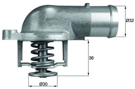 Volkswagen Thermostaat, koelvloeistof TI21287D