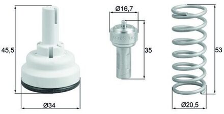 Volkswagen Thermostaat, koelvloeistof TX18287D