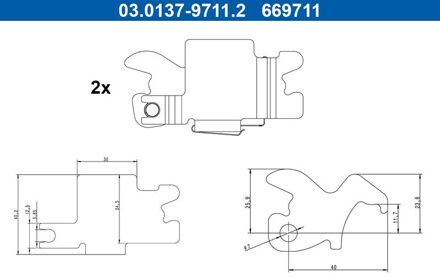 Volkswagen Toebehoren, parkeerremschoen 03013797112