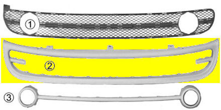 Volkswagen VOORBUMPERGRILL BUITEN met MISTLICHTGAT 5803599