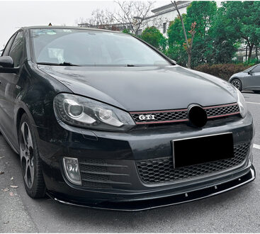 Volkswagen Voorspoilerlip passend voor Volkswagen Golf VI GTi 2008-2012 (Glanzend Zwart ABS) DXVVW33