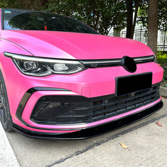 Volkswagen Voorspoilerlip passend voor Volkswagen Golf VIII GTi/GTD/R/R-Line 2020- (Glanzend Zwart ABS) DXVVW28