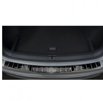 Volkswagen Zwart-Chroom RVS Achterbumperprotector passend voor Volkswagen Tiguan II incl. Allspace 2016- 'Ribs'