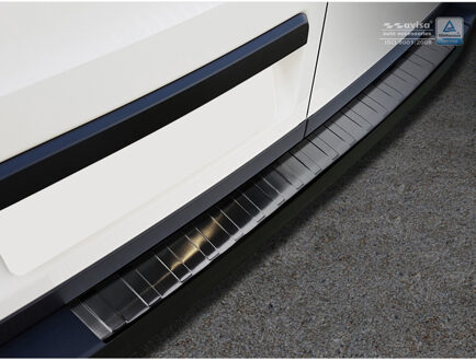 Volkswagen Zwart RVS Achterbumperprotector passend voor Volkswagen Crafter TGE 2017- 'Ribs'