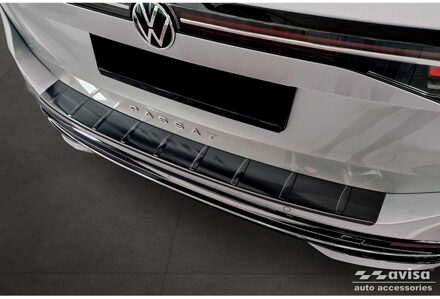 Volkswagen Zwart RVS Achterbumperprotector passend voor Volkswagen Passat Variant (CJ5) 2023- 'Ribs' AV245306