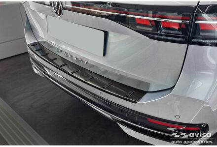 Volkswagen Zwart RVS Achterbumperprotector voor Volkswagen Passat Variant (CJ5) incl. R-Line & Hybrid AV254052