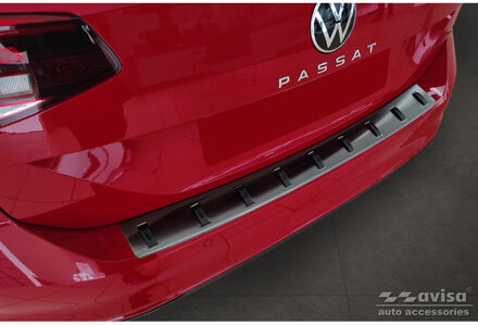 Volkswagen Zwart RVS Bumper beschermer passend voor Volkswagen Passat Variant 2014-2019 & Facelift 2019- (i AV254025