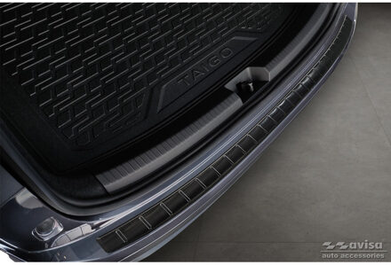 Volkswagen Zwart RVS Bumper beschermer passend voor Volkswagen Taigo 2021- 'Ribs' AV245287