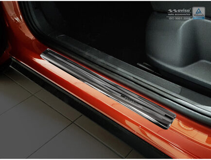 Volkswagen Zwart RVS Instaplijsten Volkswagen T-Roc 2017- - 'Sportline' - 4-delig AV222093