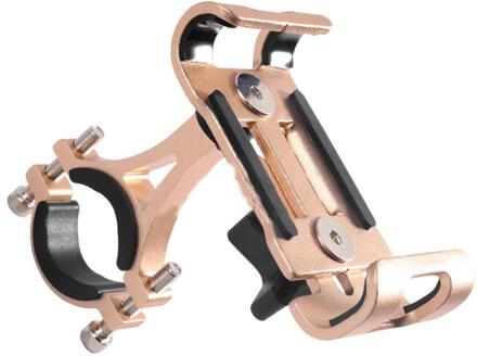 Volledige Aluminium Legering Mobiele Telefoon Houder Stands Voor Fiets Motorfiets Racefiets Telefoon Stuur Houder Voor Iphone 6 8 goud