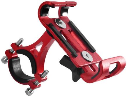 Volledige Aluminium Legering Mobiele Telefoon Houder Stands Voor Fiets Motorfiets Racefiets Telefoon Stuur Houder Voor Iphone 6 8 Rood