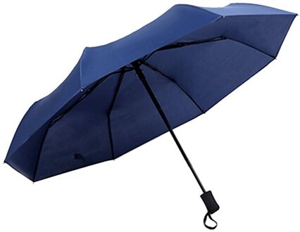 Volledige Automatische Draagbare Opvouwbare Paraplu Vrouwen Mannen Winddicht Uv-bescherming Paraplu Cd Blauw