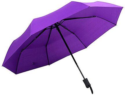 Volledige Automatische Draagbare Opvouwbare Paraplu Vrouwen Mannen Winddicht Uv-bescherming Paraplu Cd Paars