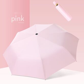 Volledige Automatische Paraplu Zonnige En Regenachtige Uv Bescherming Zonnescherm Parasol Creatieve Godin Drievoudige Regen Paraplu Voor Vrouwen roze