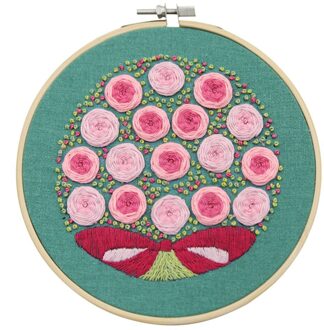 Volledige Bereik Van Borduurwerk Kruissteek Stamped Borduurwerk Doek Met Bloemen Kit C