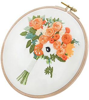 Volledige Bereik Van Borduurwerk Kruissteek Stamped Borduurwerk Doek Met Bloemen Kit Drie-Dimensionale Diy Volledige Bereik Patroon Cross F