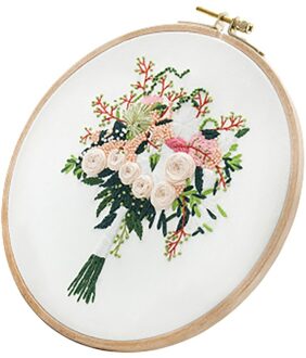 Volledige Bereik Van Borduurwerk Kruissteek Stamped Borduurwerk Doek Met Bloemen Kit Drie-Dimensionale Diy Volledige Bereik Patroon Cross