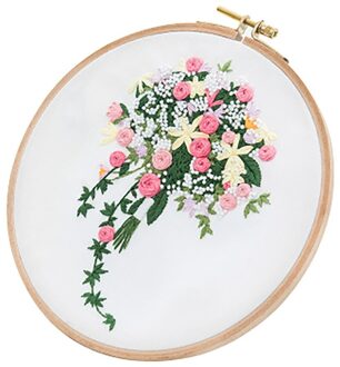 Volledige Bereik Van Borduurwerk Kruissteek Stamped Borduurwerk Doek Met Bloemen Kit Drie-Dimensionale Diy Volledige Bereik Patroon Cross