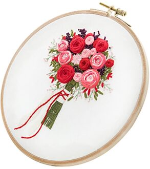 Volledige Bereik Van Borduurwerk Kruissteek Stamped Borduurwerk Doek Met Bloemen Kit Drie-Dimensionale Diy Volledige Bereik Patroon Cross