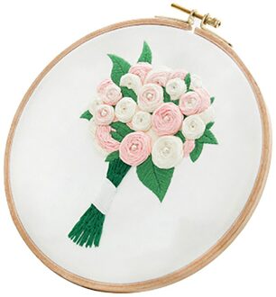 Volledige Bereik Van Borduurwerk Kruissteek Stamped Borduurwerk Doek Met Bloemen Kit Drie-Dimensionale Diy Volledige Bereik Patroon Cross