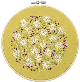 Volledige Bereik Van Borduurwerk Kruissteek Stamped Borduurwerk Doek Met Bloemen Kit F